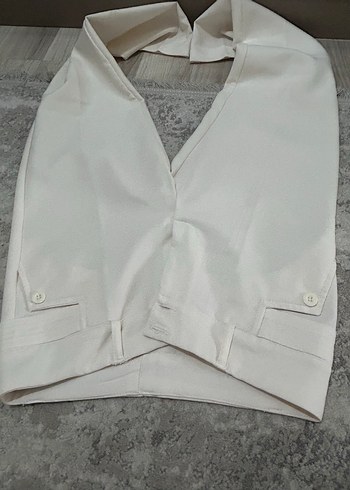 Beyaz Kumaş Pantolon - Görsel 3