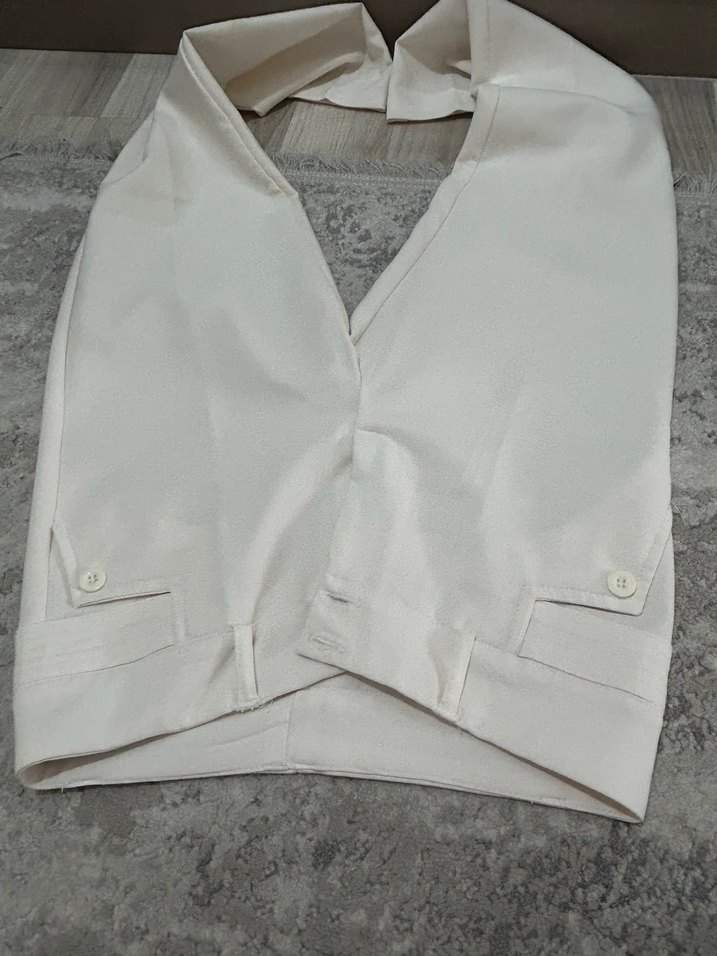 Beyaz Kumaş Pantolon - Görsel 3