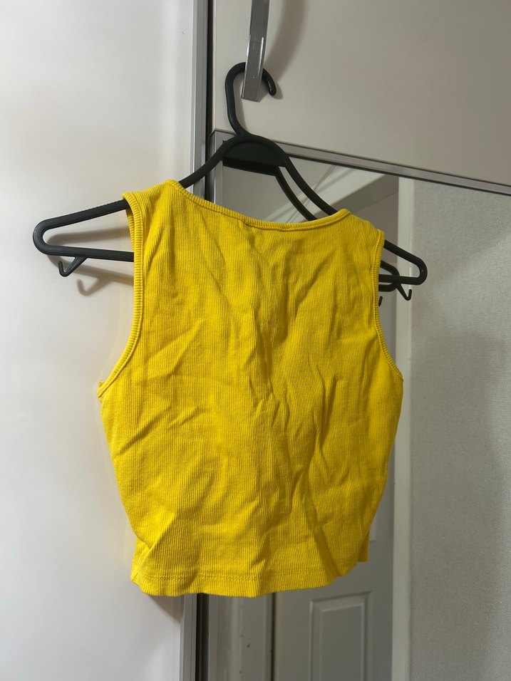 Fermuarlı Sarı Kadın Atlet - Görsel 2