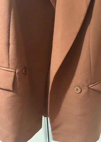 Trendyolmilla Düğmeli Kahverengi Kadın Blazer Ceket - Görsel 5