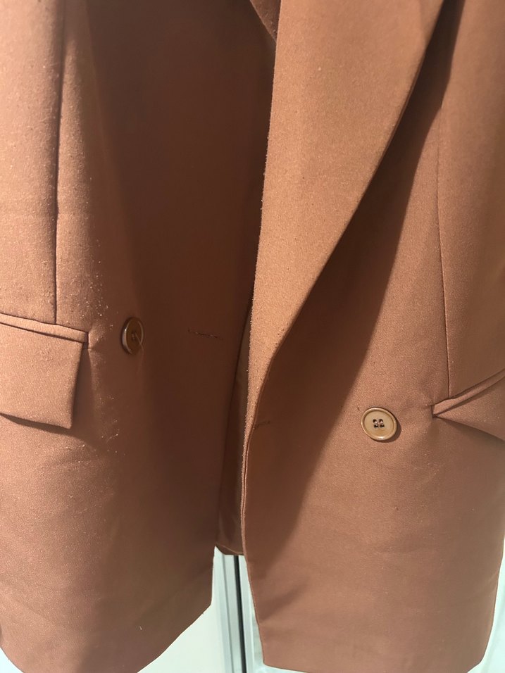 Trendyolmilla Düğmeli Kahverengi Kadın Blazer Ceket - Görsel 5