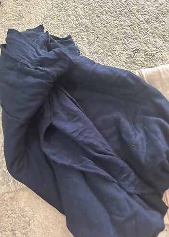 Gri Kadın Şal / krem rengi ve lacivert Penye şal - Görsel 4