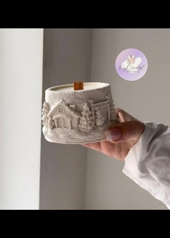 kış temalı mum - Görsel 2