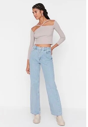 Trendyol & Milla Trendyolmilla yüksek bel 90?s wide leg pantolon