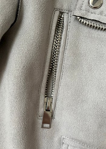 Zara Gri Süet Ceket - Görsel 3