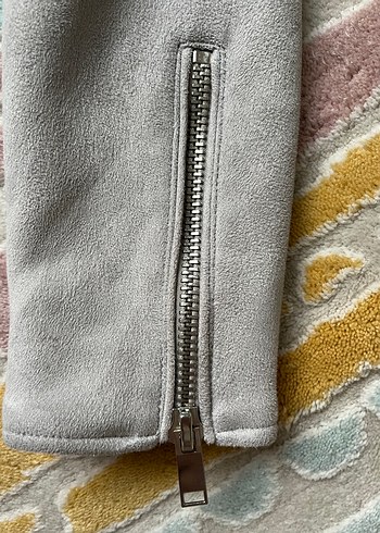 Zara Gri Süet Ceket - Görsel 6