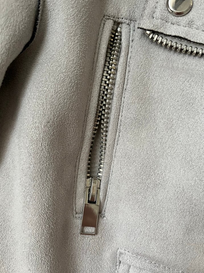 Zara Gri Süet Ceket - Görsel 3