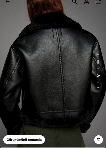 Bershka Kürklü Biker Ceket - Görsel 3