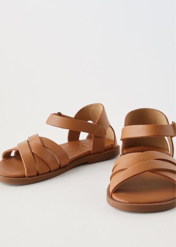 Zara hakiki deri bantlı sandalet - Görsel 2