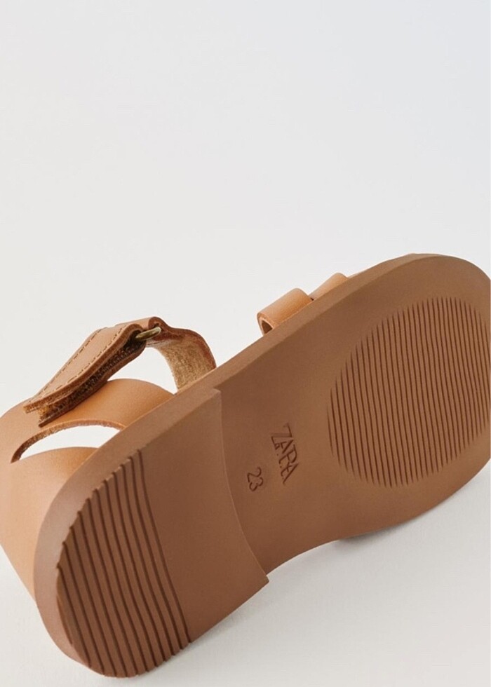 Zara hakiki deri bantlı sandalet - Görsel 4
