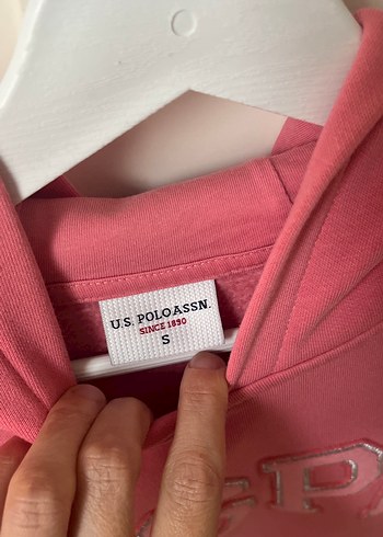 Pembe Kadın Sweatshirt USPA Nakışlı - Görsel 2