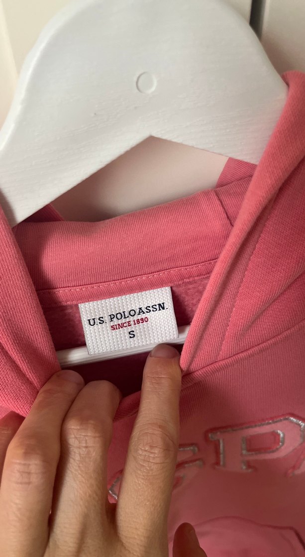 Pembe Kadın Sweatshirt USPA Nakışlı - Görsel 2