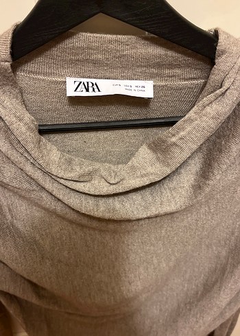 Bej Kadın Keten Salaş Uzun Kollu Kazak - Görsel 2