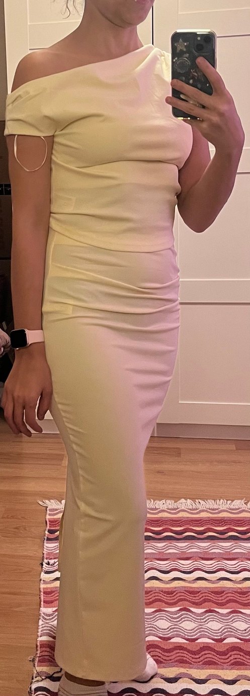 Zara takım dokulu top ve midi etek - Görsel 5