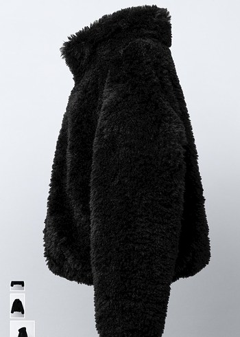 Siyah Kürklü Ceket - Görsel 4