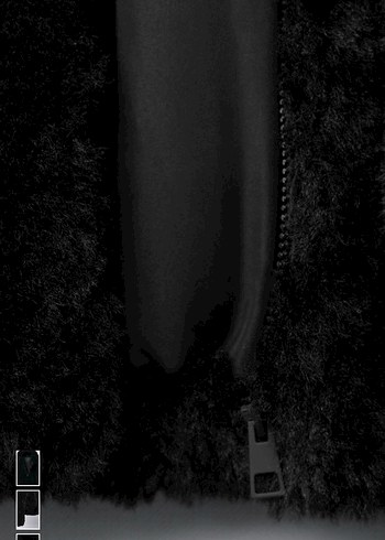 Siyah Kürklü Ceket - Görsel 7