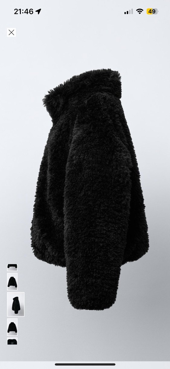 Siyah Kürklü Ceket - Görsel 4