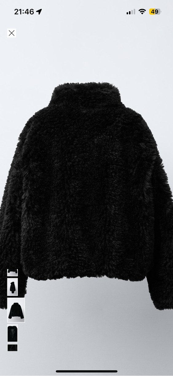 Siyah Kürklü Ceket - Görsel 5