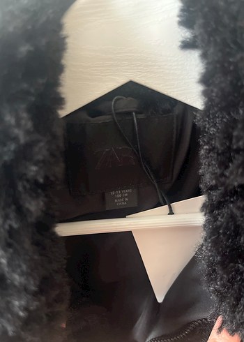 Siyah Peluş Kadın Ceket Yüksek Yaka - Görsel 5