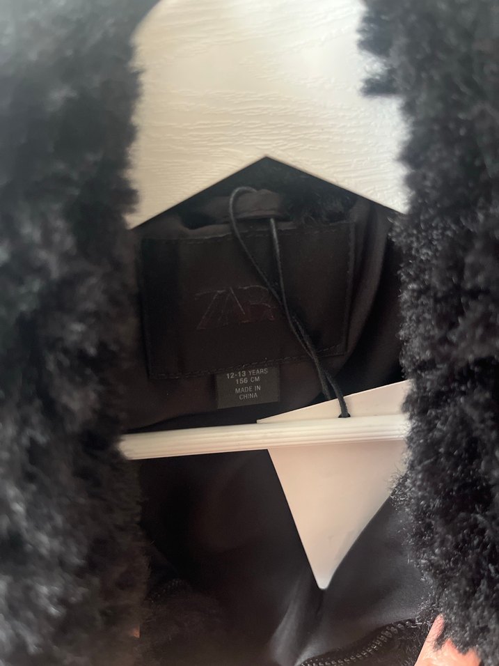 Siyah Peluş Kadın Ceket Yüksek Yaka - Görsel 5