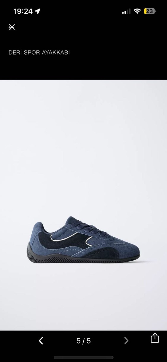 Zara hakiki deri spor ayakkabı - Görsel 5