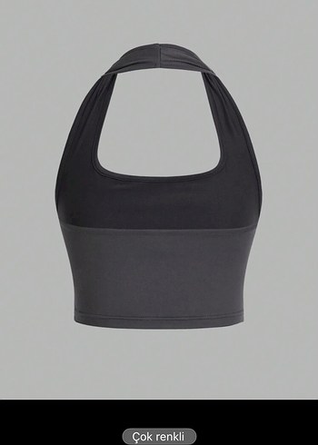 gri crop top - Görsel 2