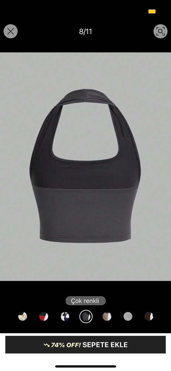 gri crop top - Görsel 2