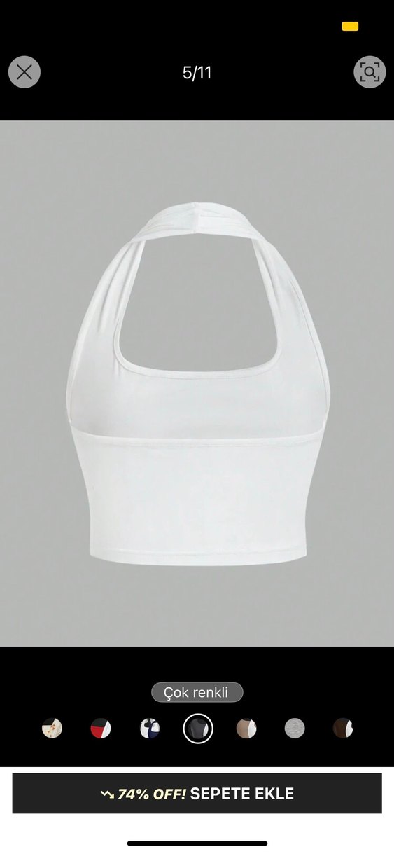 beyaz crop top - Görsel 2