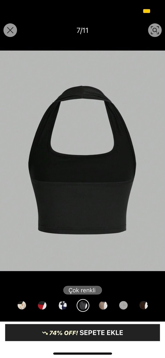 siyah crop top - Görsel 2