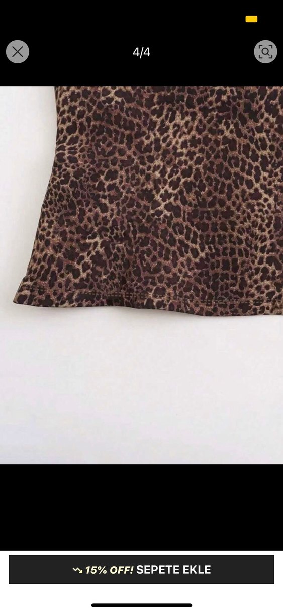 Dantel Detaylı Leopar Desenli Kadın Bluz - Görsel 4