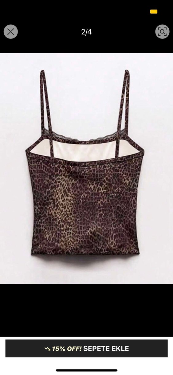 Dantel Detaylı Leopar Desenli Kadın Bluz - Görsel 2