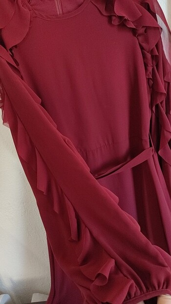 Diğer Bordo sifon elbise