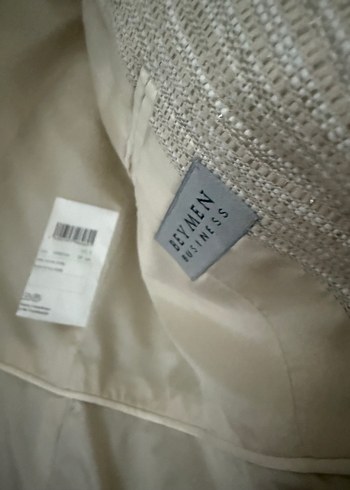 Bej Klasik Kadın Blazer Ceket - Görsel 3