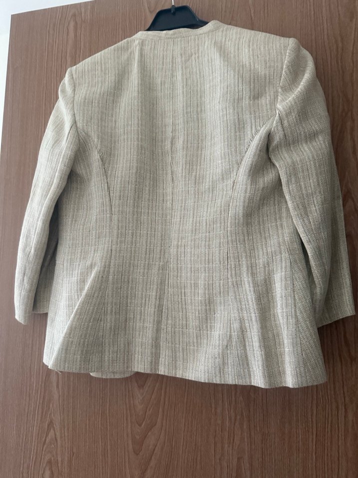 Bej Klasik Kadın Blazer Ceket - Görsel 2