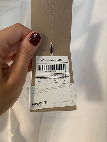s Beden beyaz Renk Massimo dutti erkek gömlek
