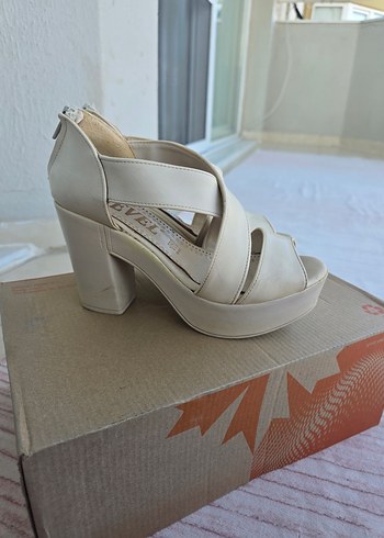 jevel bej platform Topuklu Kadın Ayakkabı - Görsel 5