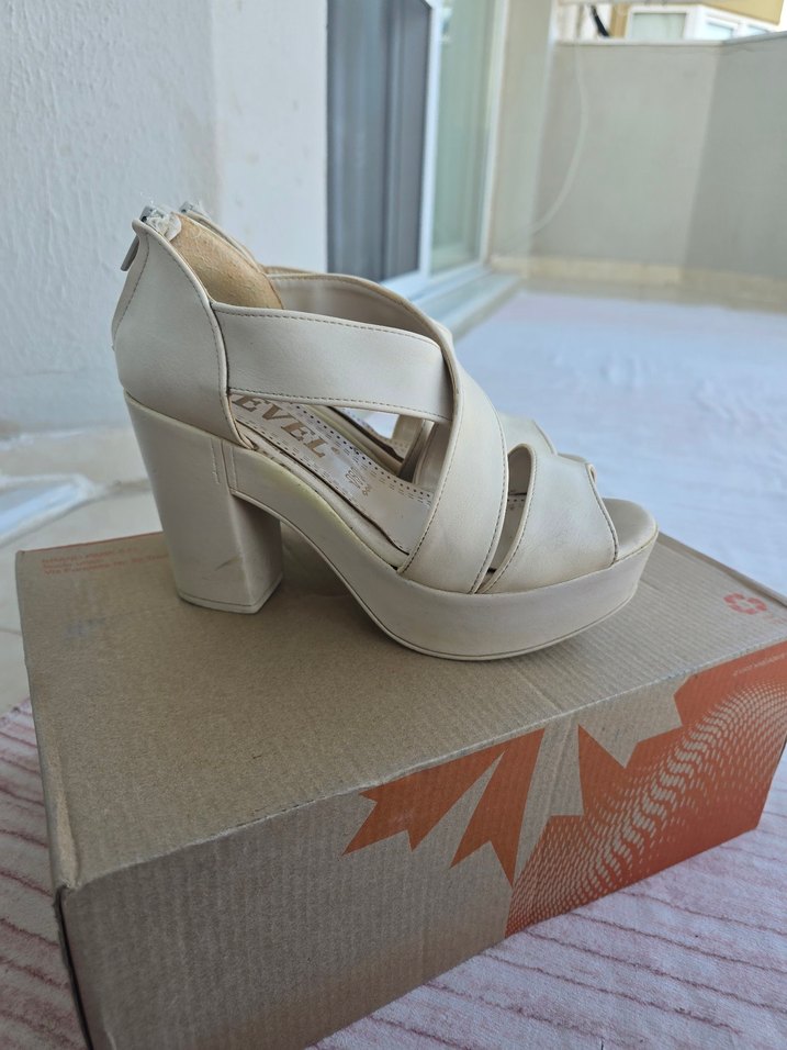 jevel bej platform Topuklu Kadın Ayakkabı - Görsel 5