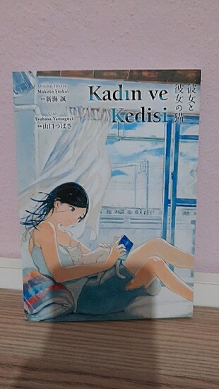 Kadın ve kedisi ve manga