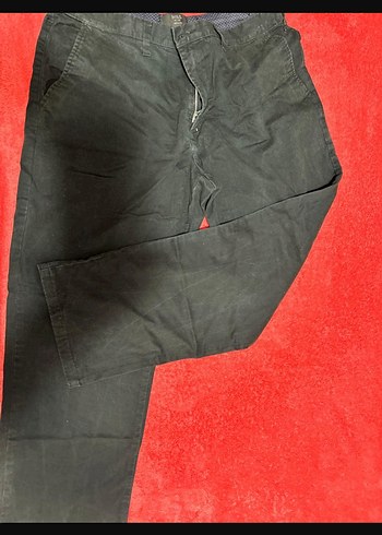 Siyah Regular Fit Kemerli Erkek Pantolon