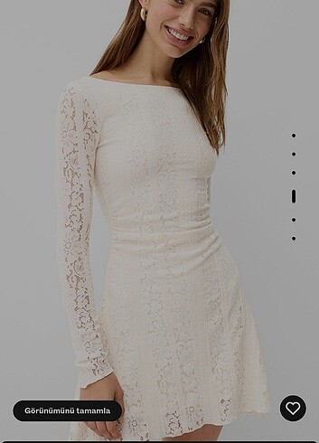 Bershka Dantel mini elbise bershka