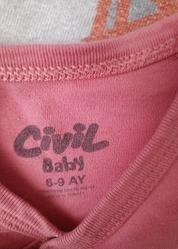 9 Ay Beden Renkli Baskılı Fermuarlı Pembe Bebek Tulum