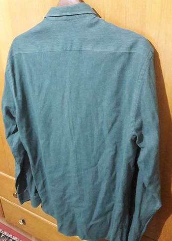 Pierre Cardin pamuklu yeşil erkek gömlek - Görsel 2