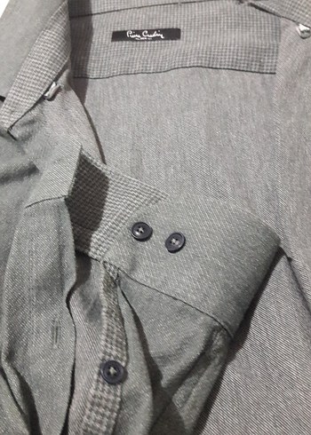 Pierre Cardin pamuklu yeşil erkek gömlek - Görsel 8