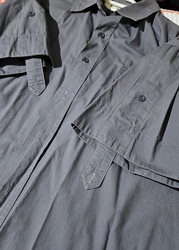 Mavi Marka Xl Beden, Gri Renk Pamuklu Kısa Kollu Erkek Gömlek - Görsel 9