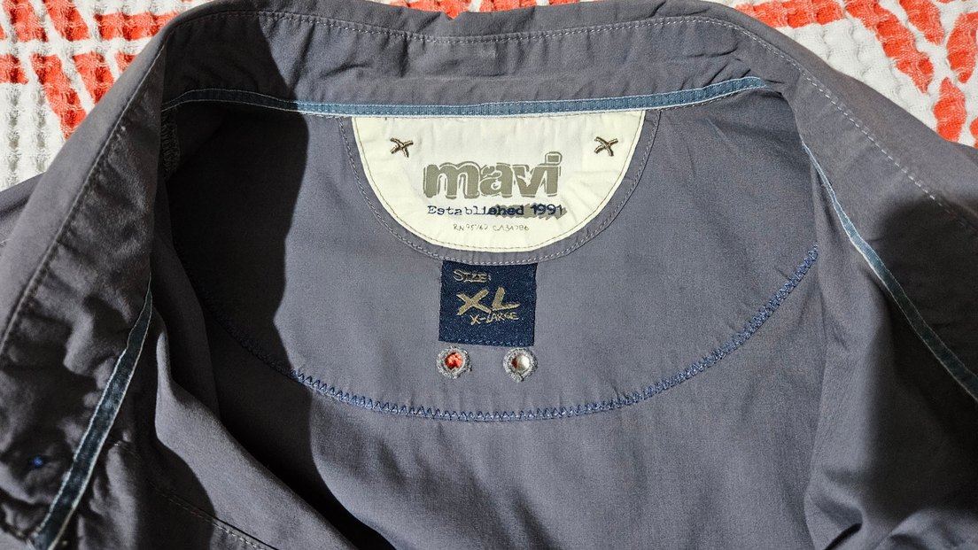 Mavi Marka Xl Beden, Gri Renk Pamuklu Kısa Kollu Erkek Gömlek - Görsel 3