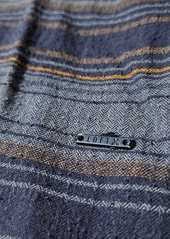 Loft Marka, Düğmeli Mavi Gri Batik Uzun Kollu Erkek Gömlek - Görsel 5