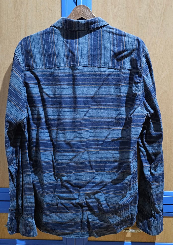 Loft Marka, Düğmeli Mavi Gri Batik Uzun Kollu Erkek Gömlek - Görsel 2