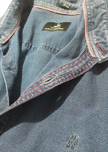 Mavi Marka XL Beden, Denim Erkek Gömlek, Düğmeli, Uzun Kollu - Görsel 4