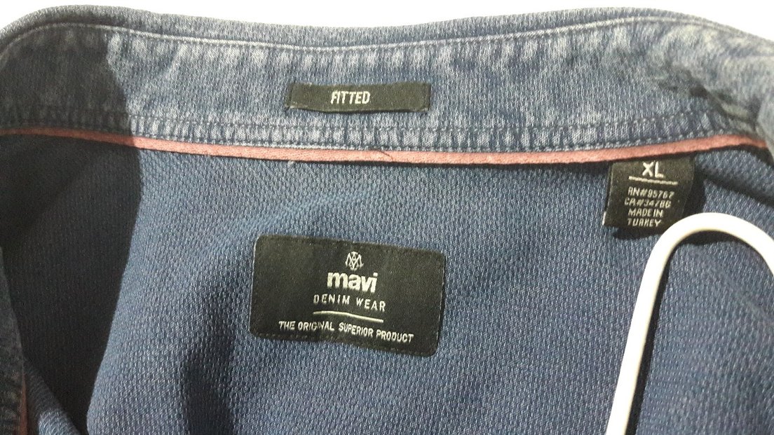 Mavi Marka XL Beden, Denim Erkek Gömlek, Düğmeli, Uzun Kollu - Görsel 3