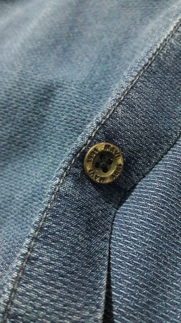 Mavi Marka XL Beden, Denim Erkek Gömlek, Düğmeli, Uzun Kollu - Görsel 5